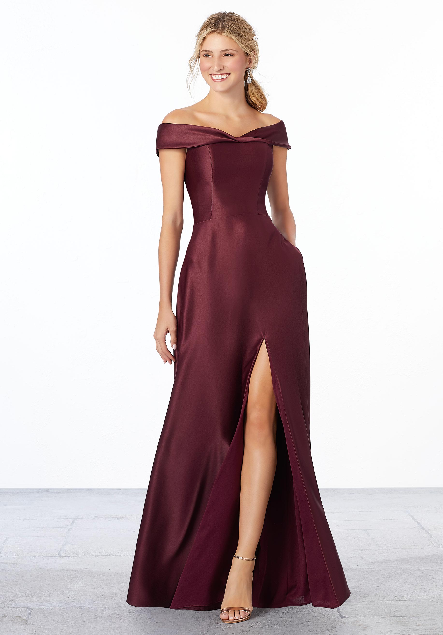 Mori lee bordeaux bridesmaid dress clearance