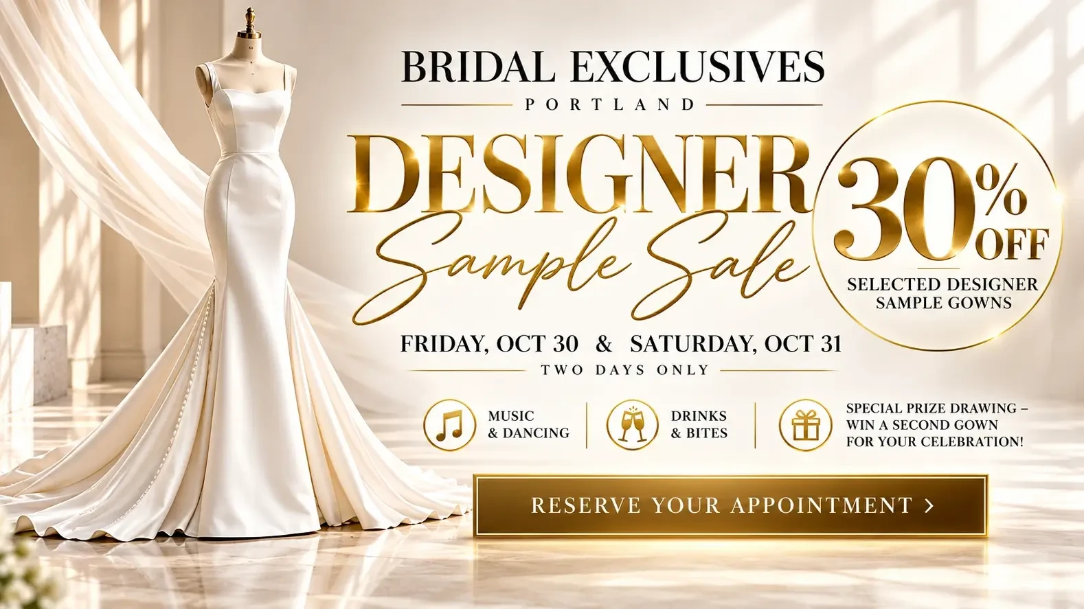 Designer Sample Sale event banner