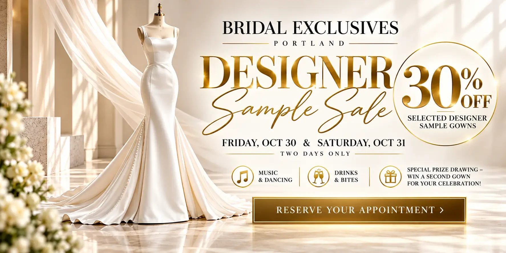 Designer Sample Sale event banner