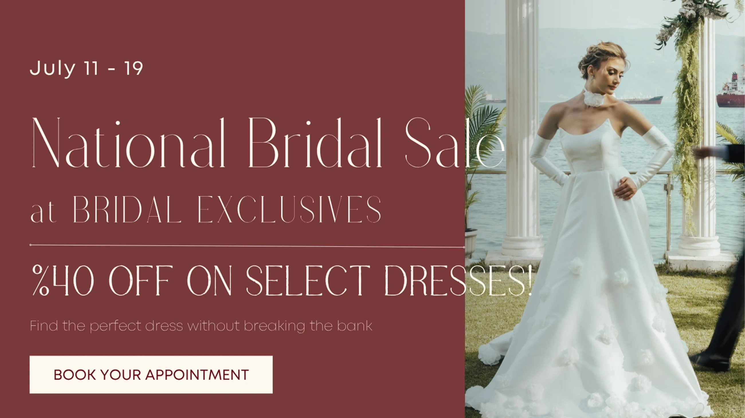 National Bridal Sale Banner